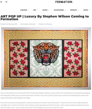ART POP UP | Luxury by Stephen Wilson Coming to Formation - Formation Boutique - Stephen Wilson Studio