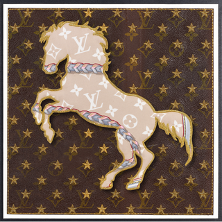 BANDANA BRONCO-LV BRAIDED PRINT-12"X12