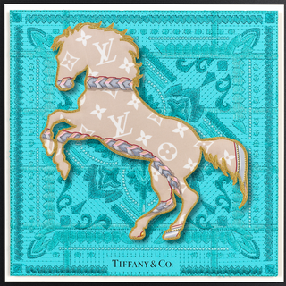 BANDANA BRONCO-LV BRAIDED PRINT-12"X12