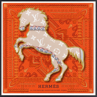 BANDANA BRONCO-LV BRAIDED PRINT-12"X12