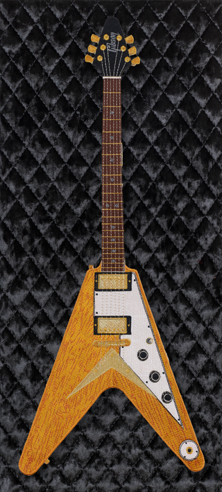 Flying V with Quilted Background