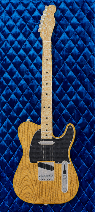 Esquire with Quilted Background