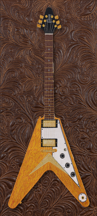 Flying V with Quilted Background