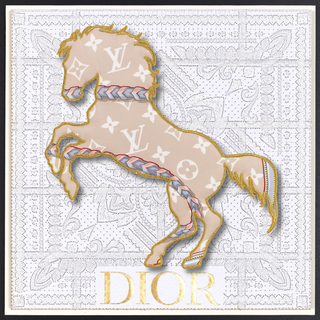 BANDANA BRONCO-LV BRAIDED PRINT-12"X12