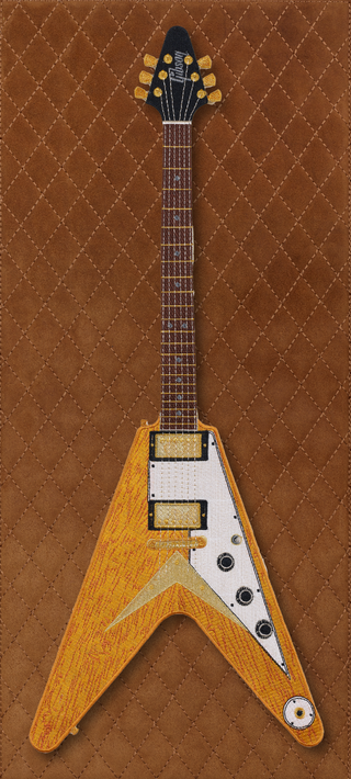 Flying V with Quilted Background