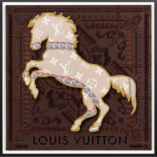 BANDANA BRONCO-LV BRAIDED PRINT-12"X12