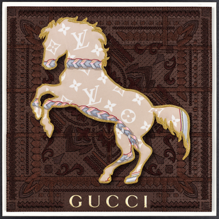 BANDANA BRONCO-LV BRAIDED PRINT-12"X12