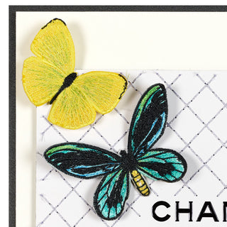 Chanel White Butterfly Swarm 12"12" - Stephen Wilson Studio