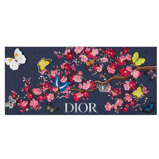 Dior Navy Cherry Blossoms 26"x12" - Stephen Wilson Studio