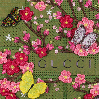 Gucci Green Cherry Blossoms 12"x12" - Stephen Wilson Studio